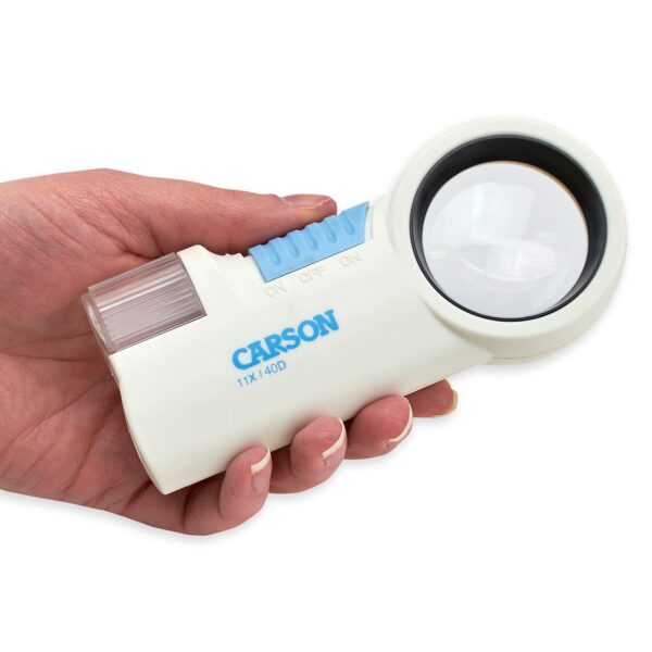 Carson PRO Series MagniFlash 11x Powered Aspheric Lens LED Lighted Magnifier/Flashlight - Image 4