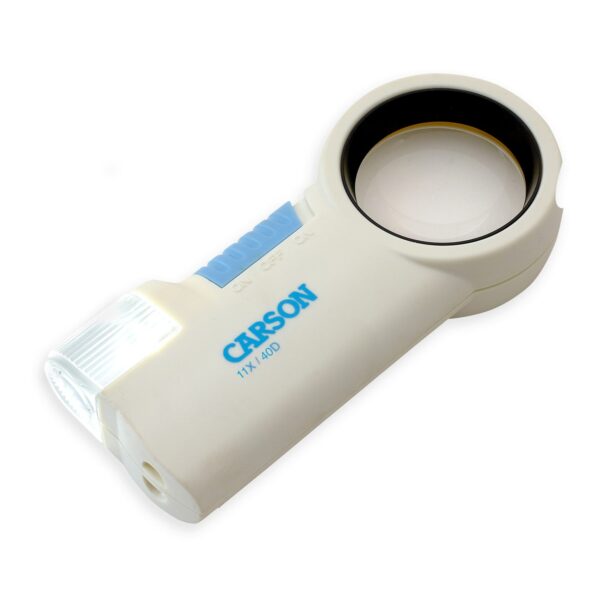 Carson PRO Series MagniFlash 11x Powered Aspheric Lens LED Lighted Magnifier/Flashlight