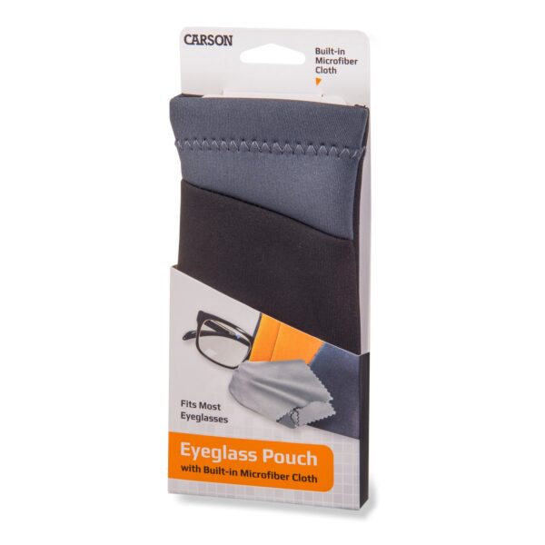 Carson Eyeglass Pouch with Built-in Microfiber Cloth - Image 7