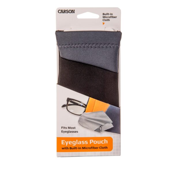 Carson Eyeglass Pouch with Built-in Microfiber Cloth - Image 6