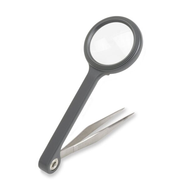 Carson MagniGrip 4.5x Power 1.2 Magnifier, Attached Precision Tweezers