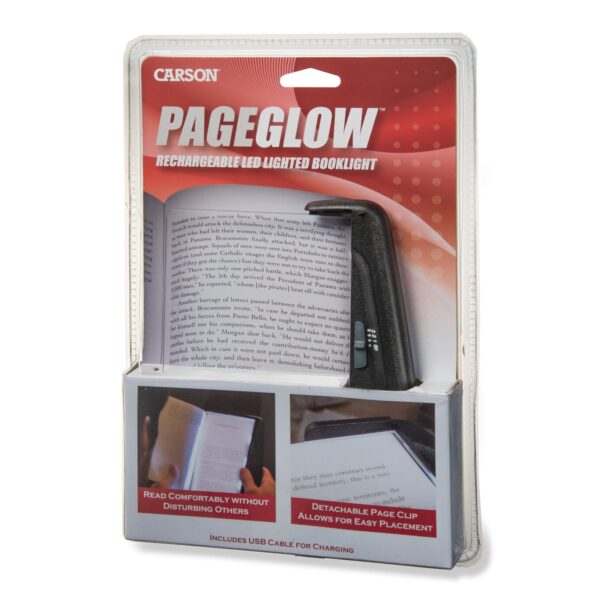 PageGlow Rechargeable LED Paperback Book Light, Detachable Page Clip - Image 7