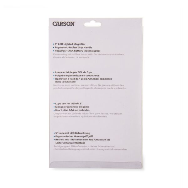 Carson LED Lighted 1.5x Power 5 Oversized Handheld Magnifier - Image 5